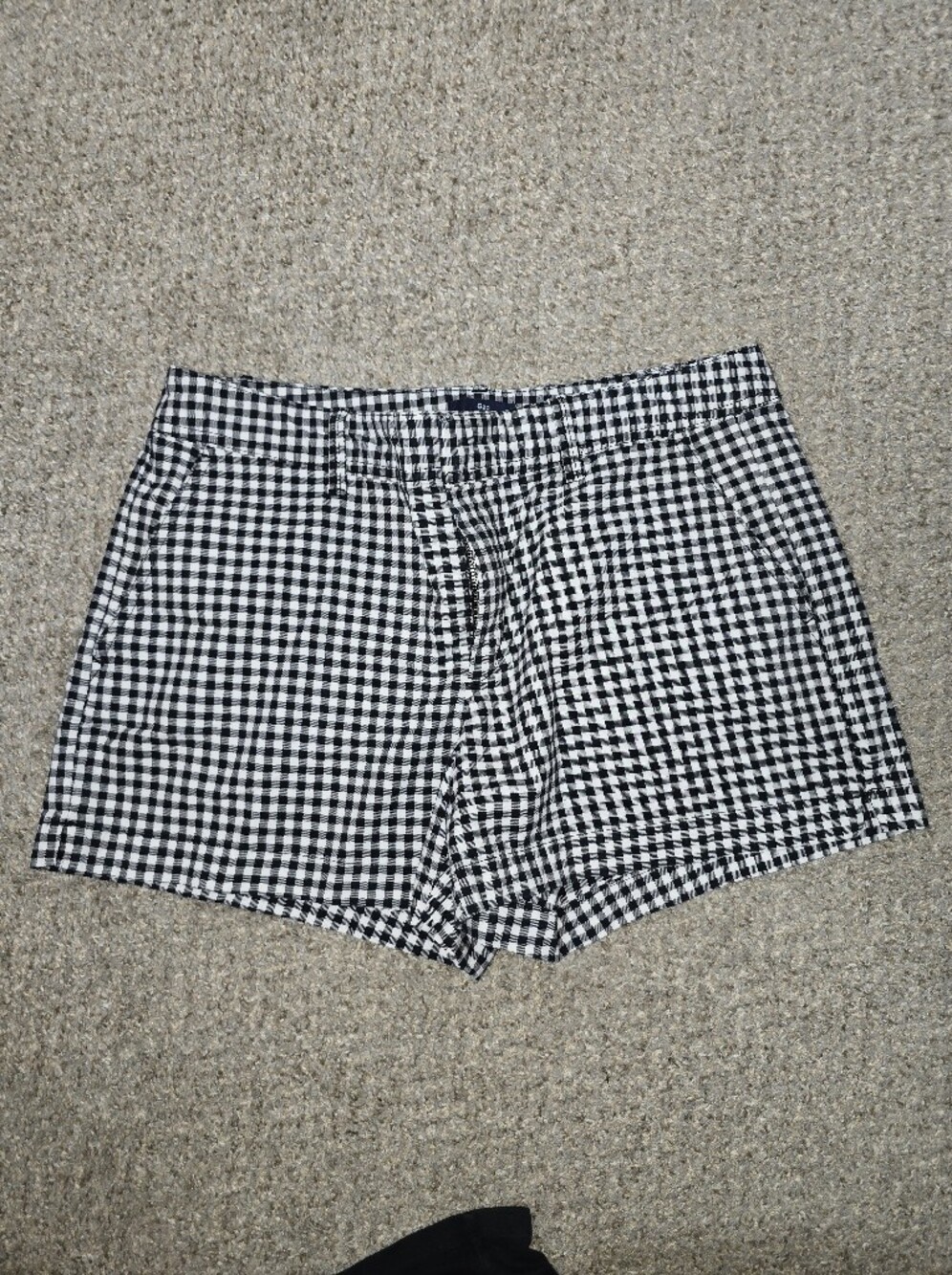 GAP Black and White Gingham Shorts Size 10
